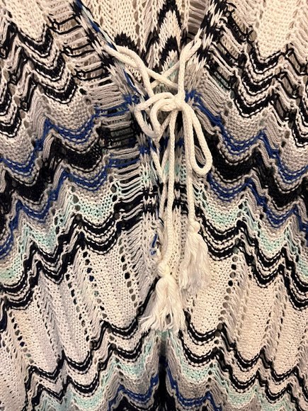 Handmade boho Knitted Crochet Swimsuit Coverup Beach Beachy Pool - Picture 11 of 13